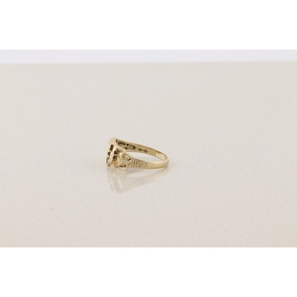 Mens 10k Yellow Gold Nugget Band Ring Size 10 1/2 - Picture 7 of 8